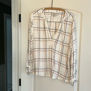Loft vneck long sleeve blouse